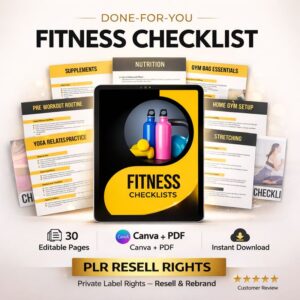 Launch-Ready Fitness Checklist Printable with Full PLR Resell Rights