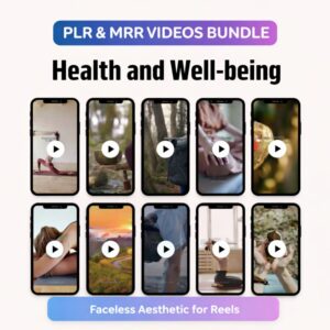 Health & Well-Being Faceless Video Bundle | Instagram Reels PLR + MRR | Ready-to-Resell Content