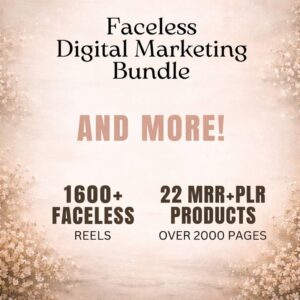 22 Faceless Digital Marketing Products (DFY) with Master Resell Rights