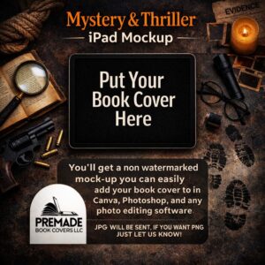 Editable Mystery eBook Mockup | Blank iPad Design for Canva – Digital Download