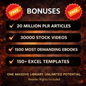 1 Million+ Ebooks + 1 Million PLR Articles Bonus with reseller rights | 1M Ebooks bundle