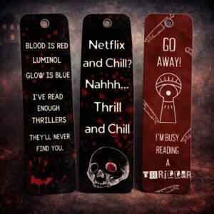Thriller Bookmark Bundle – Printable Horror & Crime Bookmarks | Instant Download