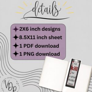 Thriller & Psychological Thriller Bookmark | Dark Suspense Reading Accessory