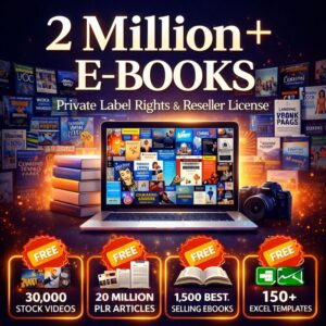 2M+ eBooks Mega Bundle with Reseller Rights + 2M PLR Articles Bonus